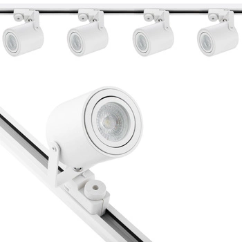 Osvetľovacia sada prípojníc 2 m + 4x LED reflektor GU10 biely matný