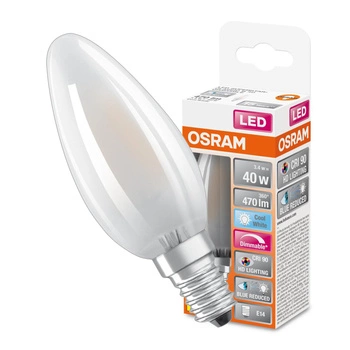 LED žiarovka B35 sviečka E14 3,4W = 40W 470lm 4000K neutrálna biela CRI90 300° Stmievateľné vlákno SUPERSTAR PLUS CLASSIC Osram
