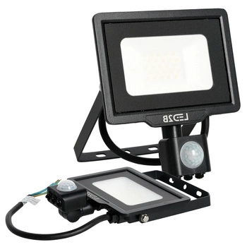 Vonkajší LED reflektor Záhrada 20W 1600lm 4000K neutrálna biela 120° so senzorom pohybu a súmraku IP65 Čierny MHC Kobi