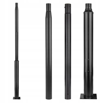 Osvetlenie Pole Pole pre pouličné osvetlenie 76mm 3m 20x20cm Black Masterled