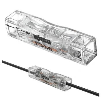 WAGO Inštalačný rýchlospojkový konektor 2773-2401 s priechodným otvorom pre 2x4 mm vodič