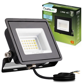 LED reflektor ZUNA2 20W 1800lm 6500K IP65 Black LUMILED