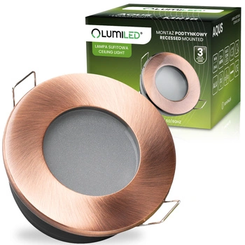 LED MR16 Kruhové medené svietidlo AQUS Lumiled Halogénové svietidlo na zapustenú montáž