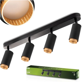 LED bodové stropné svietidlo 4x GU10 Tuba Spot ELIGIS Black LUMILED