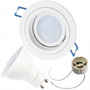 Svietidlo HALOGEN GU10 MR16 Circular White CASSIO LUMILED + LED žiarovka GU10 6W = 60W 580lm neutrálna biela