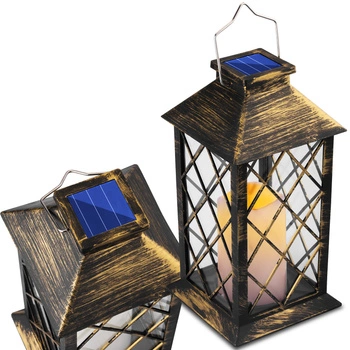 LED solárna záhradná lampa Stojaca lampa LIRIO 2 IP44 Závesná patinová lampa LUMILED