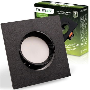 Halogénové svietidlo na zapustenú montáž Pohyblivé štvorcové svietidlo GU10 MR16 VENTUS Lumiled