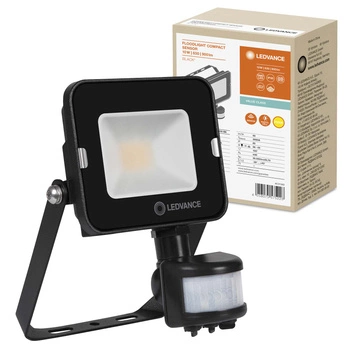 LED reflektor Vonkajší reflektor 10W 900lm 3000K IP65 čiernypohybovým a súmrakovým senzorom reflektor Ledvance