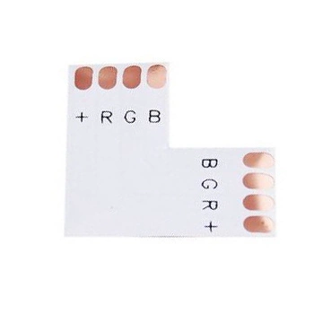 Uhlový konektor pre 4PIN RGB LED pásik 10 mm