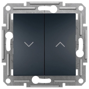 Slepý spínač bez rámu Double Asfora Anthracite
