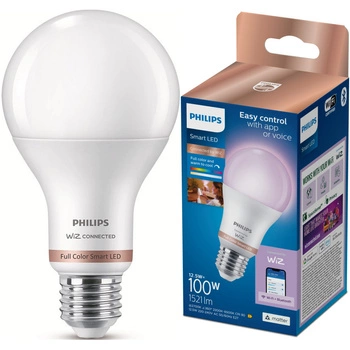 LED žiarovka E27 A60 12,5W = 100W 1521lm 2200-6500K RGB + TW Smart SMART WiFi Bluetooth App WiZ Philips