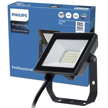 LED reflektor 20W 1800lm 3000K IP65 čierny ProjectLine Philips