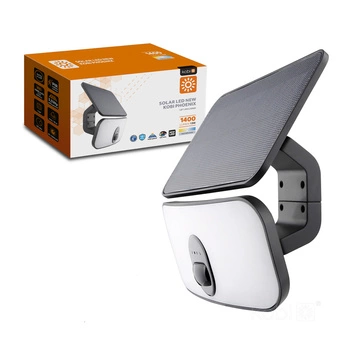 Vonkajší solárny LED reflektor Záhrada 13W 1400lm 4000lm neutrálna biela 120° so senzorom pohybu a súmraku IP65 IK03 Čierny Phoenix Kobi