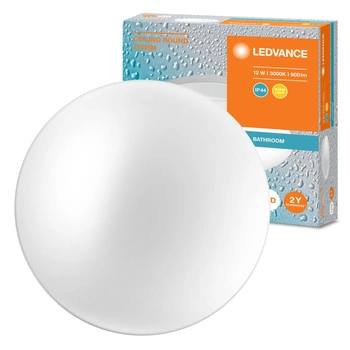 Stropné svietidlo LED Plafondpovrchovou montážou 12W 900lm 3000K, teplá biela IP44 Biela Stropná Ledvance