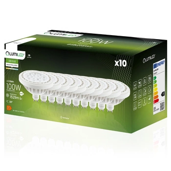 10x LED žiarovka ES111 GU10 15W = 100W 1521lm 4000K neutrálna biela 38° LUMILED