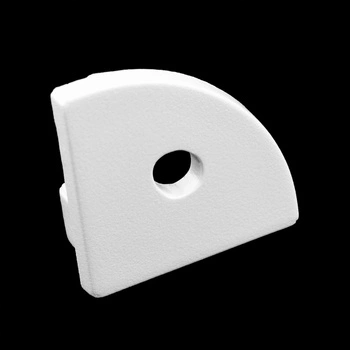 Profilová koncovka KM55K-S-O s otvorom sivý plast