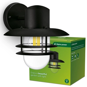 Záhradné nástenné svietidlo Vonkajšia lampa E27 Black Inyma Philips