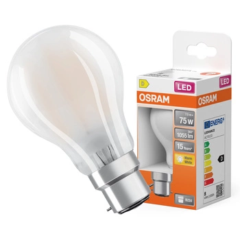 LED žiarovka A60 B22d 7,5W = 75W 1055lm 2700K teplá biela 300° Retrofit Filament CLASSIC Osram