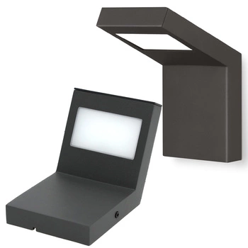 Vonkajšie nástenné svietidlo LED 10W 400lm 4000K neutrálna biela IP54 Black Induo Kobi