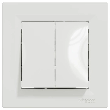 Dvojpólový spínač Asfora IP20 White