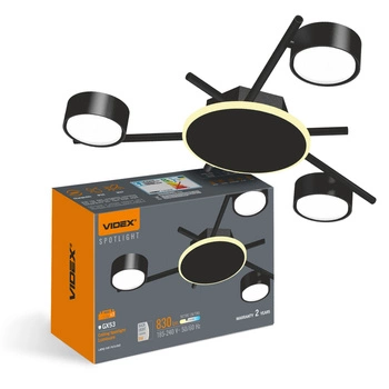 Luster Stropné svietidlo 3x GX53 9W 830lm 2700K, teplá biela čierny Povrchová montáž Videx