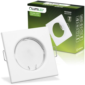 Svietidlo HALOGEN na zapustenú montáž Pevné štvorcové svietidlo PAVO White Sheet MR16 GU10