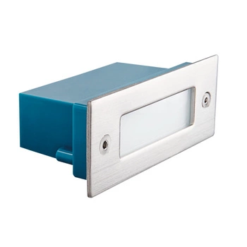 LED svetlo na schodisko 0,6 W 10 lm 4000 K, neutrálna biela IP54 Obdĺžnikové svetlo na schodisko chróm TAXI Kanlux