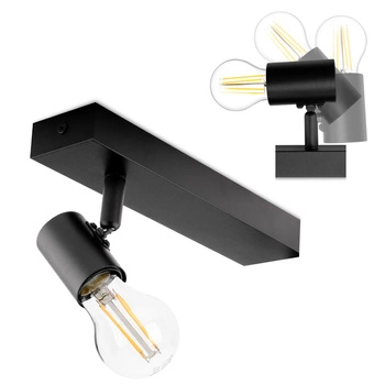 Bodové svietidlo E27 GLASA Black Lumiled LED Wall Spot Reflector