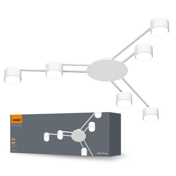 Luster Stropné svietidlo 6x GX53 LED biela Moderné Videx