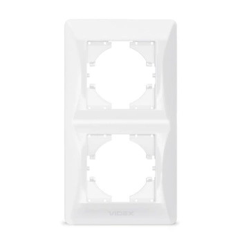 Horizontálny rám pre zásuvky na povrchovú montáž Dvojitá biela BINERA VIDEX