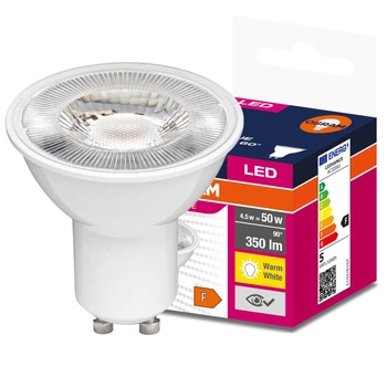 LED PAR16 reflektor GU10 4,5W = 50W 350lm 3000K, teplá biela 60° VALUE Osram