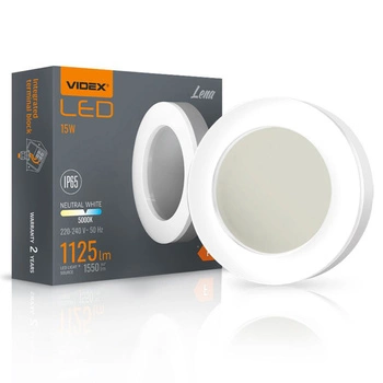 Vonkajšia lampa LED Plafon 15W 1600lm 5000K studená biela Videx