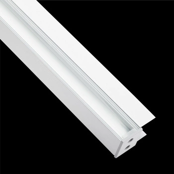 Hliníkový eloxovaný profil pre LED pásy KM48 Silver Povrch regálu 1 m + priehľadné tienidlo + koncové krytky