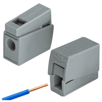 Bleskový rýchlospojkový priechodný konektor 224-101 pre vodiče 0,5-2,5 mm WAGO