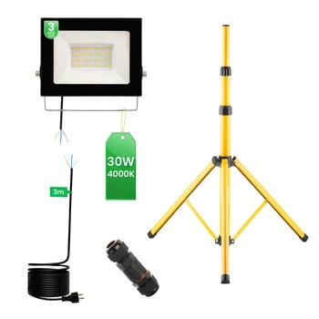 LED reflektor 1x 30W Pracovný LED statív 4000K