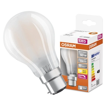 LED žiarovka A60 B22d 7W = 60W 806lm 2700K teplá biela 300° Dimmable Retrofit Filament CLASSIC Osram