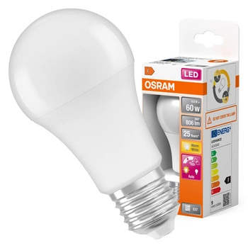 LED žiarovka A60 E27 8,8W = 60W 806lm 2700K teplá biela 200° so súmrakovým senzorom Classic Osram