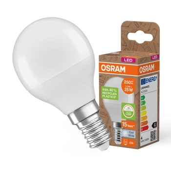 LED žiarovka P45 guľka E14 3,3W = 25W 250lm 4000K neutrálna biela 200° PCR LAMPS Osram