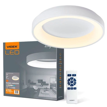 Plafond LED stropné svietidlo 72W 7500lm 2700-6000K CCT biela Stmievateľné + diaľkové ovládanie EDGE Videx