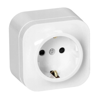 Povrchová jednozásuvka Schuko 2P+Z biela TODO ORNO