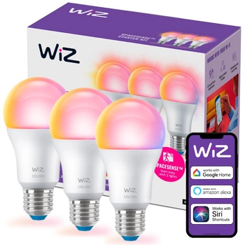 3x LED žiarovka E27 A60 8,8W = 60W 806lm 2200-6500K RGB + TW Smart SMART WiFi Bluetooth App WiZ