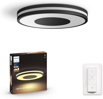Plafond LED stropné svietidlo na povrchovú montáž 22,5 W 2500 lm IP20 White Ambiance TW Black 34,8 cm Smart SMART Zigbee Bluetooth Being Philips HUE