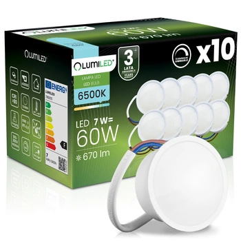 10x LED žiarovkový modul INSERT Reflektor 7W = 60W 670lm 6500K studená biela 120° Stmievateľná LUMILED
