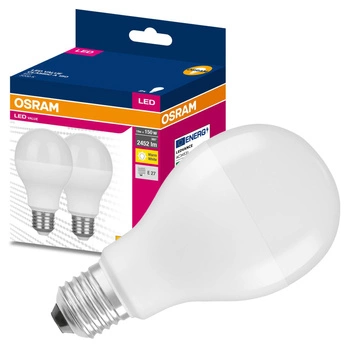 2x LED žiarovka A68 E27 19W = 150W 2451lm 3000K teplá biela 200° VALUE CLASSIC Osram