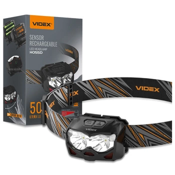 LED dobíjací svetlomet 10 W 500 lm napájaný batériou Senzor pohybu 6 režimov USB-C Vodotesný IP65 Videx