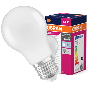 LED žiarovka A60 E27 4,9W = 40W 470lm 6500K studená biela 150° VALUE CLASSIC Osram