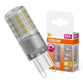LED žiarovka G9 4,4W = 48W 600lm 2700K teplá biela 320° Dimmable LED PIN Osram