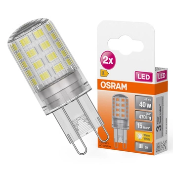 2x LED žiarovka G9 4,2W = 40W 470lm 2700K teplá biela 300° LED PIN Osram
