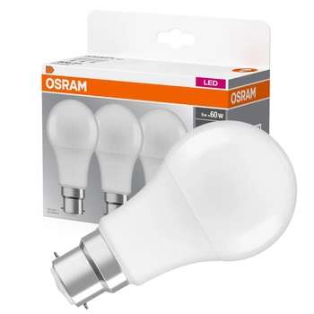 3x LED žiarovka A60 B22d 8W = 60W 806lm 4000K neutrálna biela 150° BASE Osram
