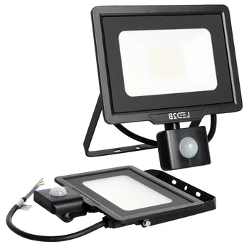 LED reflektor vonkajší záhradný 30W 2550lm 4000K neutrálna biela 120° so senzorom pohybu a súmraku IP65 čierny MHC Kobi
